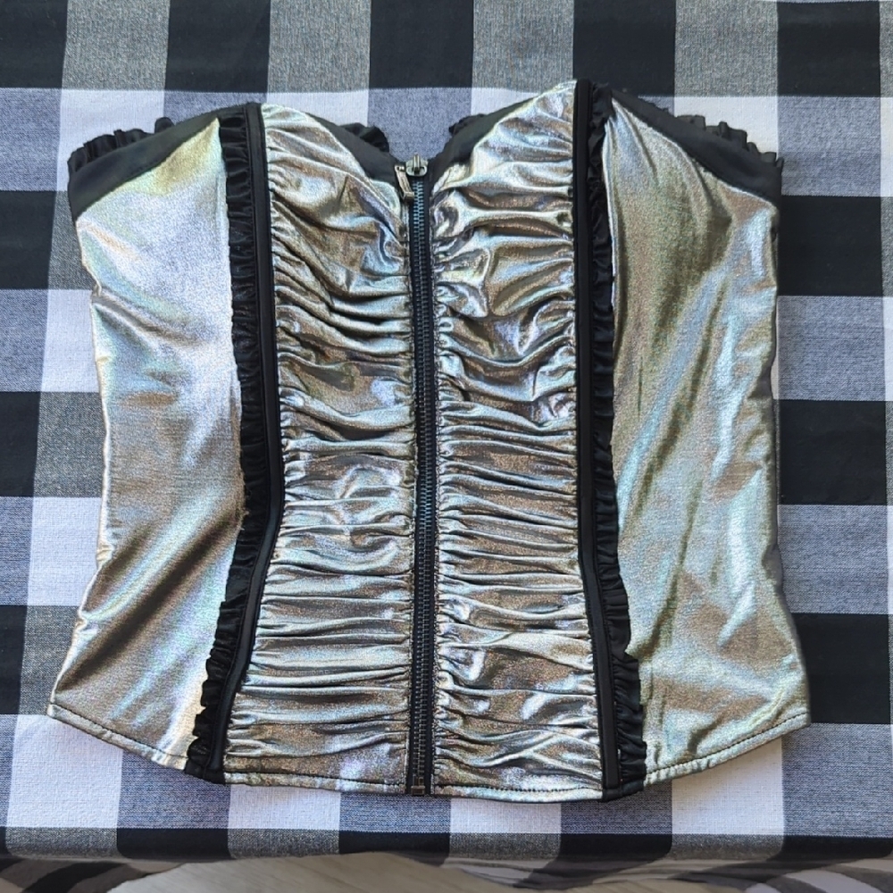 Ole Ole Silver Metallic Corset